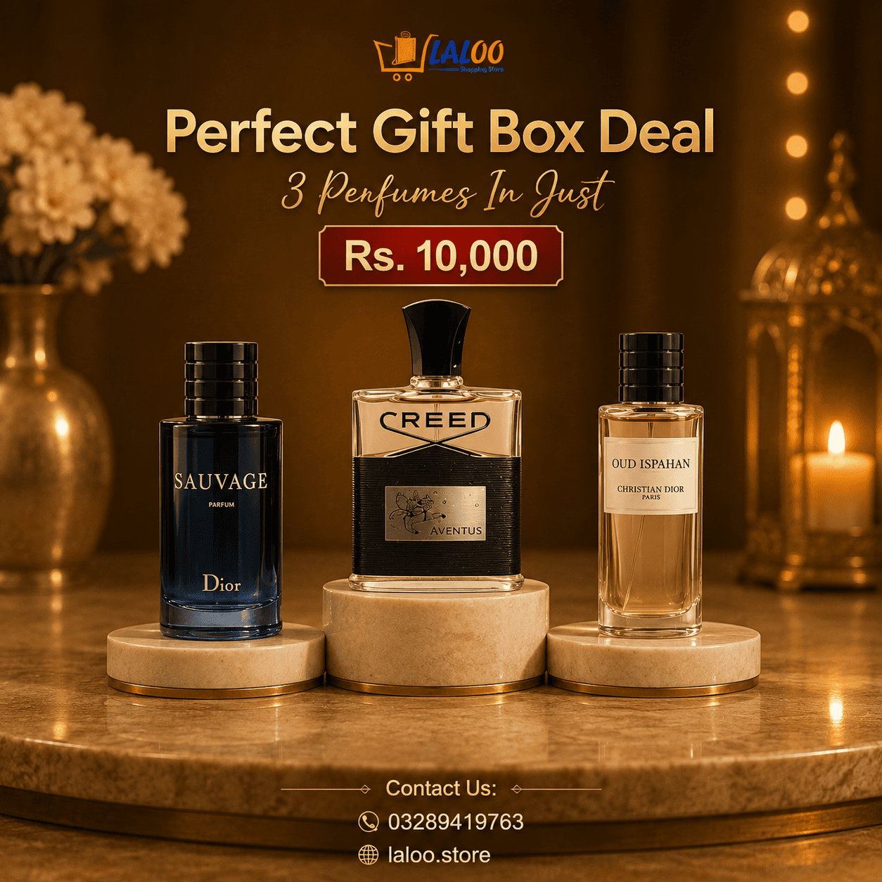 Perfect Gift Box Deal – 3 Luxury Perfumes for Rs. 10,000 - Laloo.store
