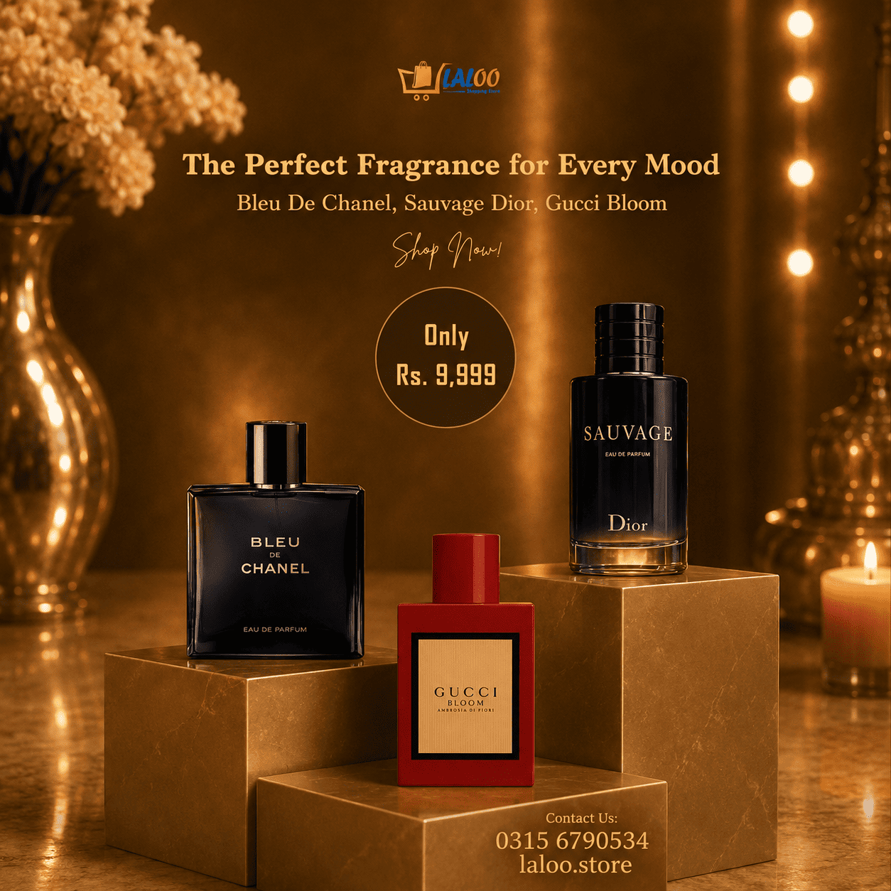 Luxury Perfume Trio - Save 2000 PKR! - Laloo.store