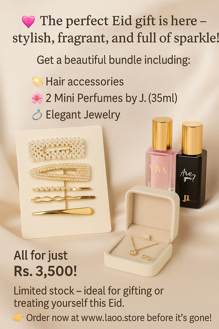 Eid Special Gift Bundle – 2 J. Perfumes, Jewelry & Hair Accessories (Rs. 3,500) - Laloo.store