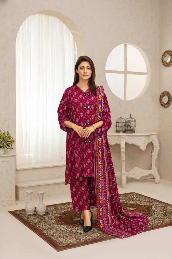 Unstiched Wool Printed 3 Piece - Laloo.store