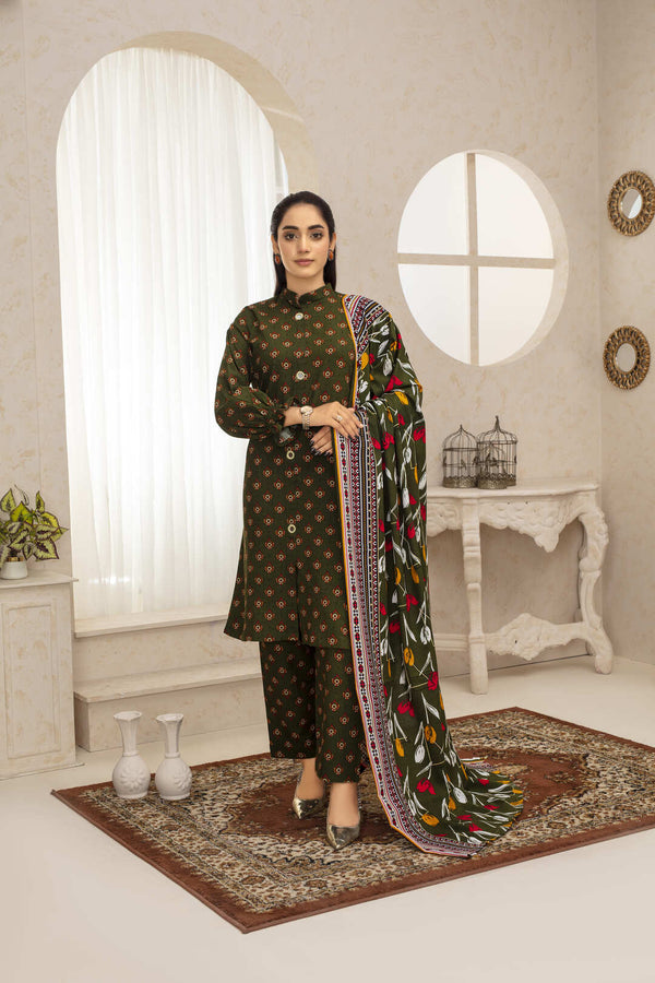 Unstiched Wool Printed 3 Piece - Laloo.store