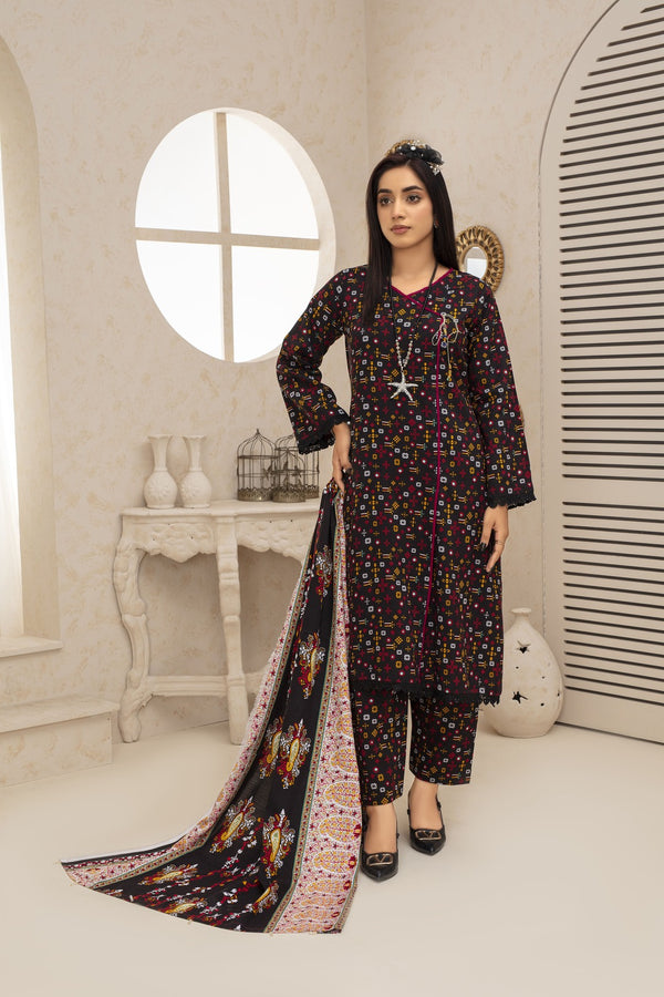 Unstiched Wool Printed 3 Piece - Laloo.store