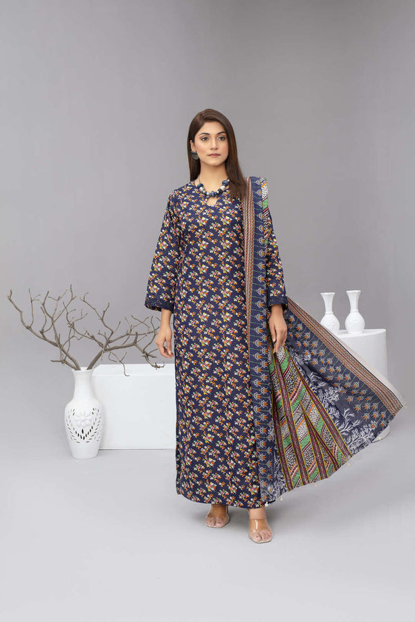 Unstiched Wool Printed 3 Piece - Laloo.store