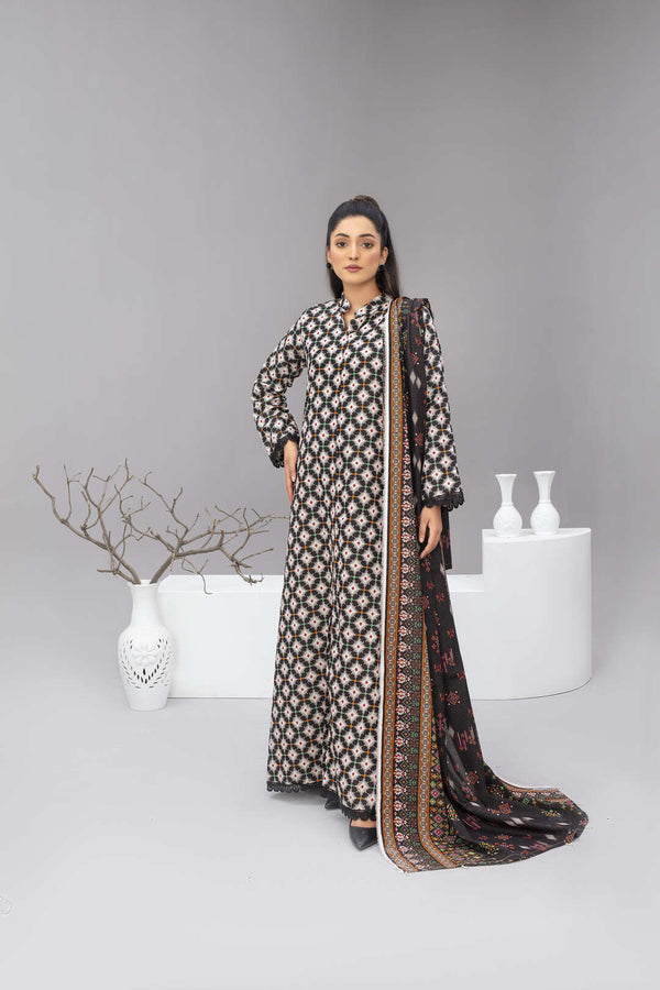 Unstiched Wool Printed 3 Piece - Laloo.store