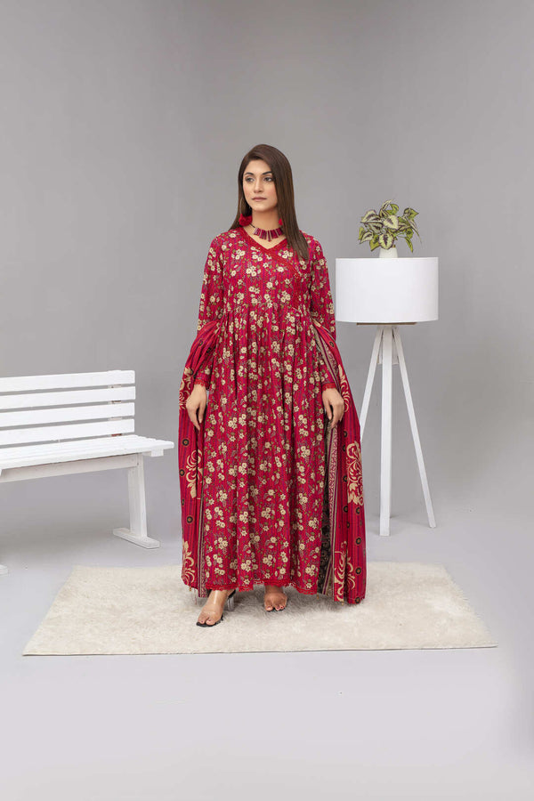 Unstiched Wool Printed 3 Piece - Laloo.store