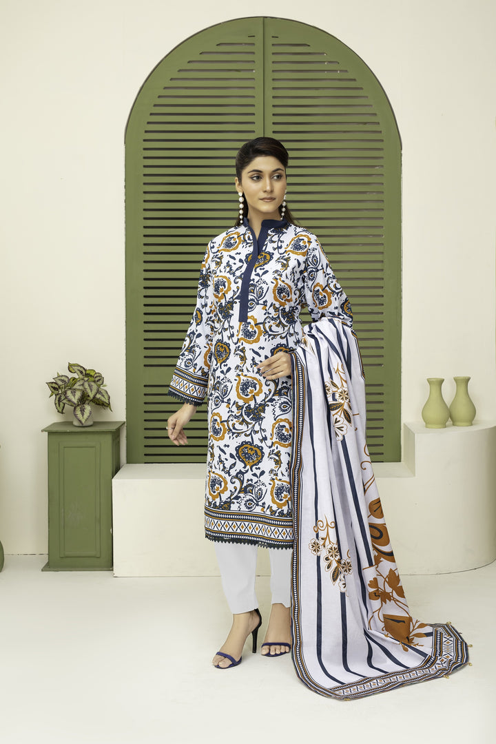 Unstitched Khaddar Printed 3 Piece - Laloo.store