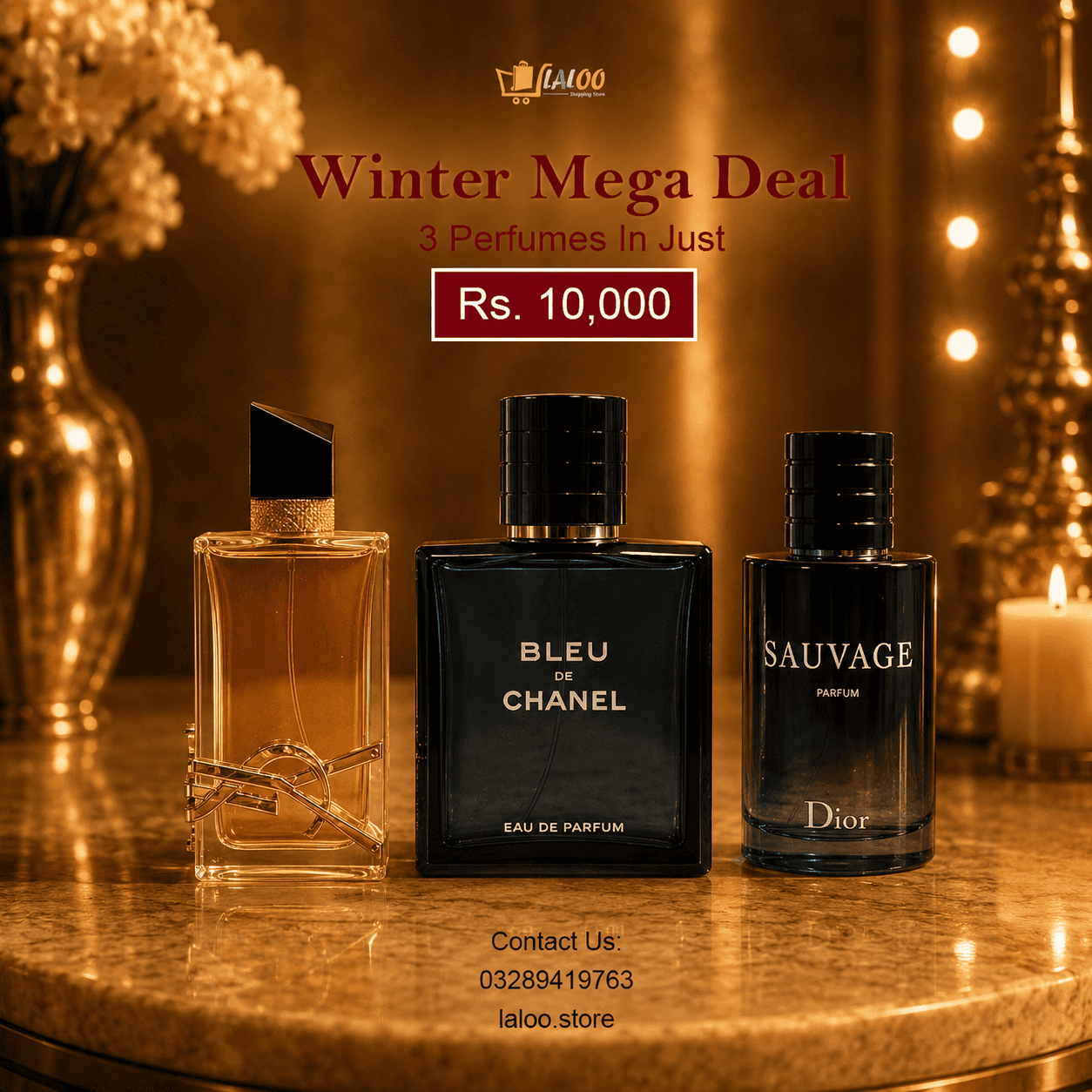 . Winter Mega Perfume Offer – 3 for 10,000 - Laloo.store