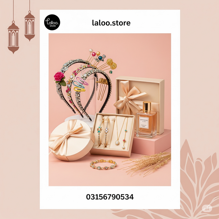 Eid Special Gift Bundle – 2 J. Perfumes, Jewelry & Hair Accessories (Rs. 3,500) - Laloo.store