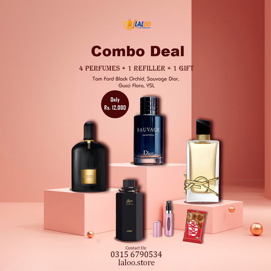Exclusive 4-Perfume Deal + Free Refiller &amp; Chocolate