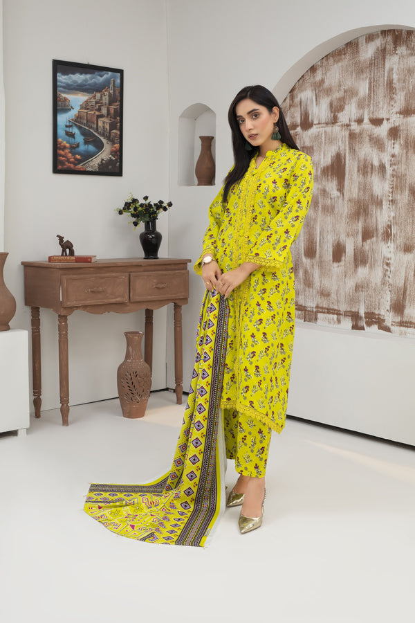 Unstiched Wool Printed 3 Piece - Laloo.store