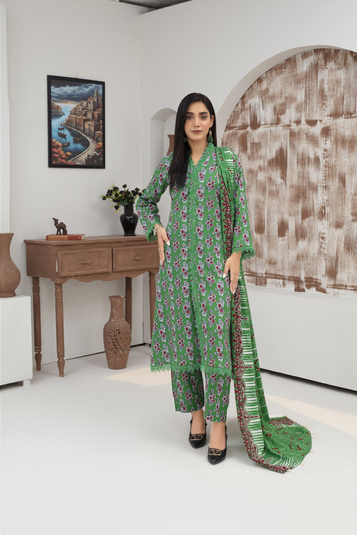 Unstiched Wool Printed 3 Piece - Laloo.store